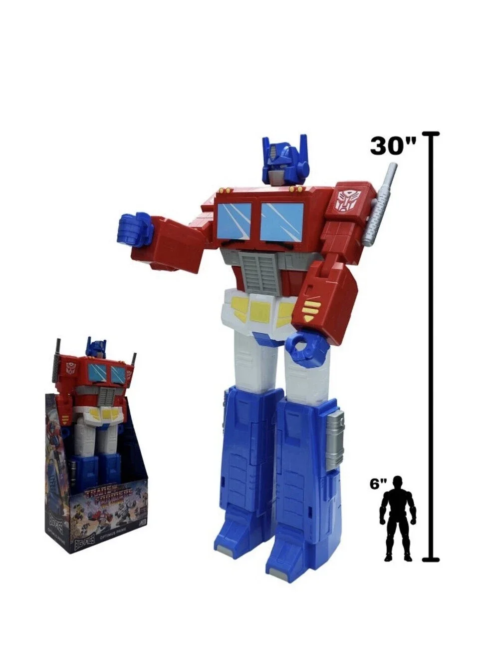 Big-Figs Transformers Optimus Prime 30 in Action Figure Red/Blue/Gray
